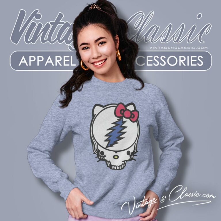 Hello Kitty In Grateful Dead Style Sweatshirt Hello Kitty In Grateful Dead Style Sweatshirt