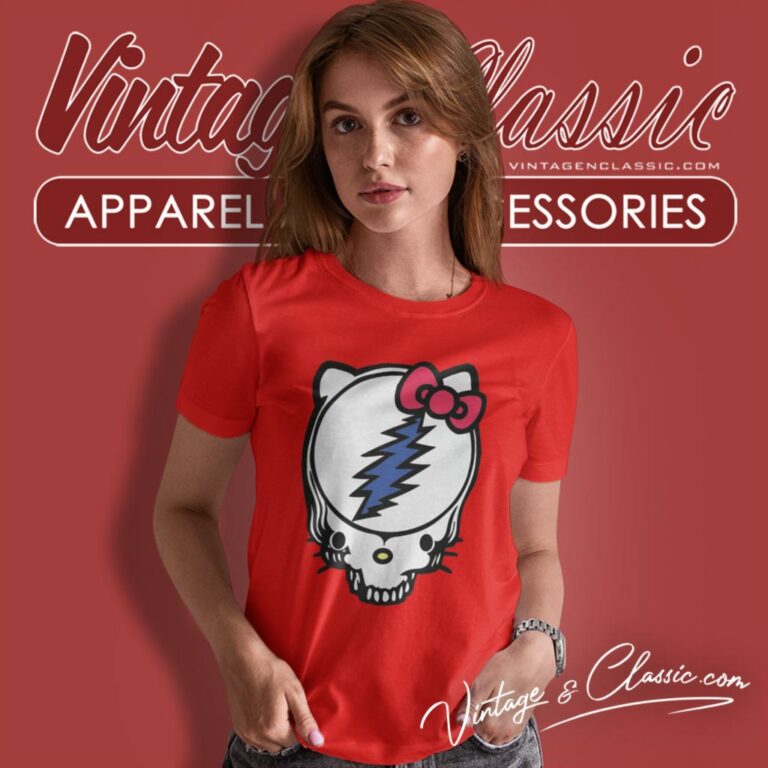 Hello Kitty In Grateful Dead Style Women T Shirt Hello Kitty In Grateful Dead Style Women T Shirt