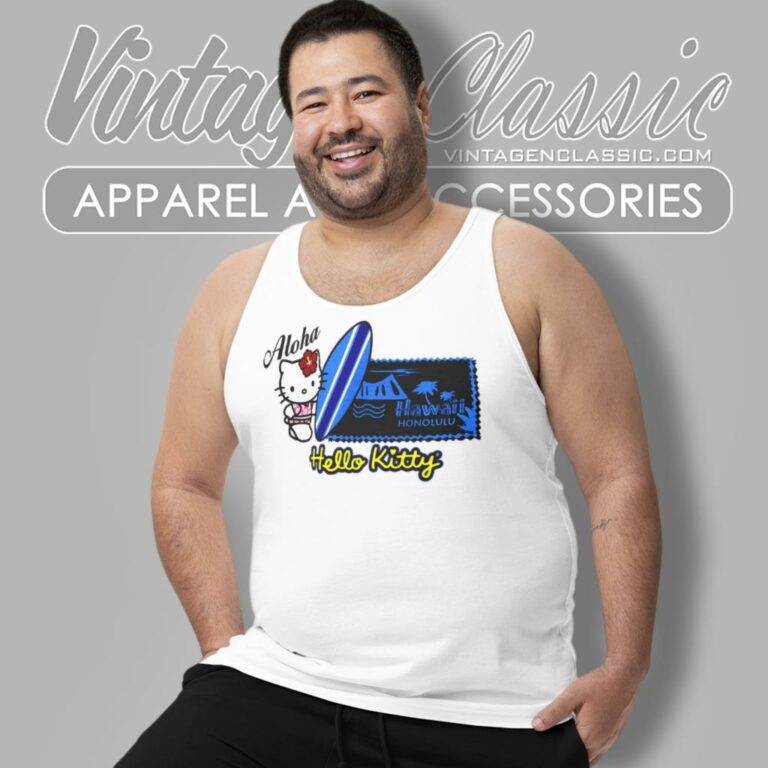 Hello Kitty In Hawaii Aloha Tank Top Racerback Hello Kitty In Hawaii Aloha Tank Top Racerback