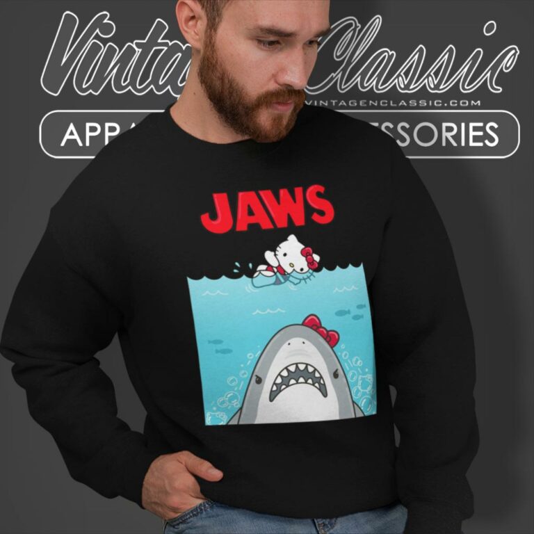 Hello Kitty Jaws Parody Sweatshirt Hello Kitty Jaws Parody Sweatshirt