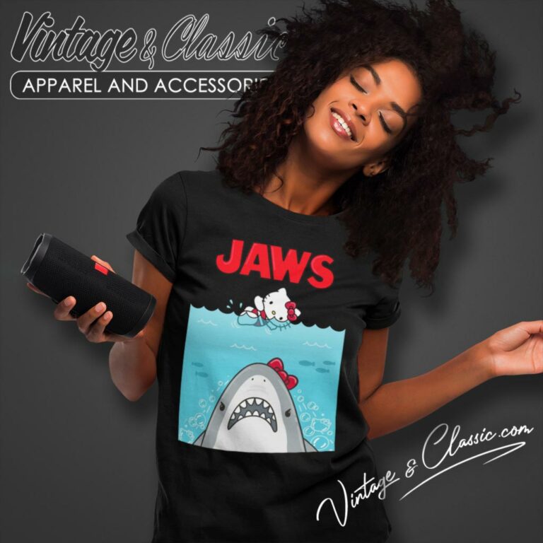 Hello Kitty Jaws Parody Women T Shirt Hello Kitty Jaws Parody Women T Shirt