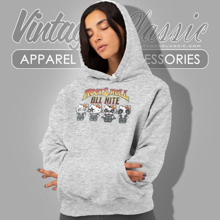 Hello Kitty Kiss Band Parody Shirt Rock And Roll All Nite Hoodie Hello Kitty Kiss Band Parody Shirt Rock And Roll All Nite Hoodie