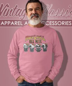 Hello Kitty Kiss Band Parody Shirt Rock And Roll All Nite Long Sleeve Tee