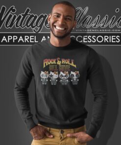 Hello Kitty Kiss Band Parody Shirt Rock And Roll All Nite Sweatshirt