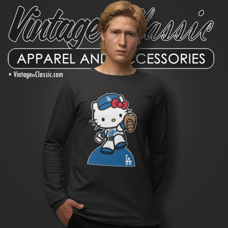 Hello Kitty Los Angeles Dodgers Long Sleeve Tee Hello Kitty Los Angeles Dodgers Long Sleeve Tee