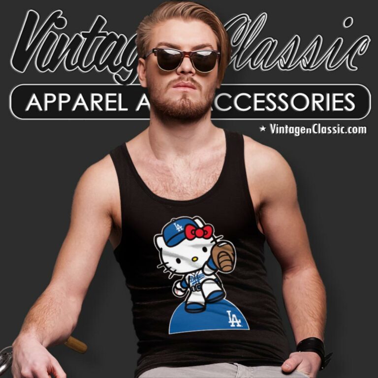Hello Kitty Los Angeles Dodgers Tank Top Racerback Hello Kitty Los Angeles Dodgers Tank Top Racerback