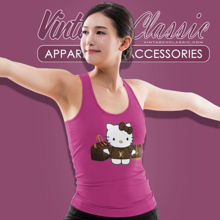 Hello Kitty Louis Vuitton Tank Top Racerback Hello Kitty Louis Vuitton Tank Top Racerback
