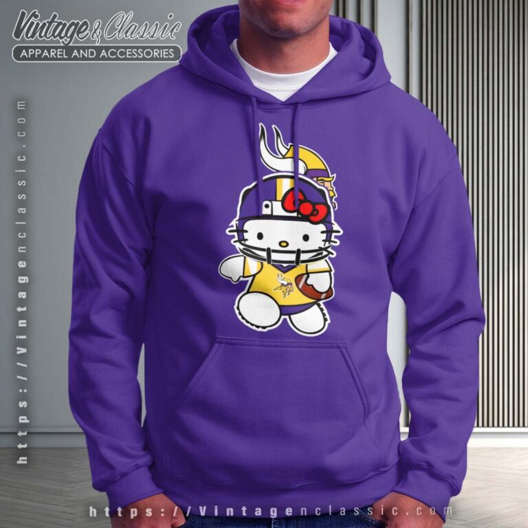 Hello Kitty Love Minnesota Vikings Hoodie 2 Hello Kitty Love Minnesota Vikings Hoodie 2