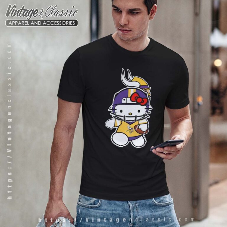 Hello Kitty Love Minnesota Vikings Men Shirt Hello Kitty Love Minnesota Vikings Men Shirt