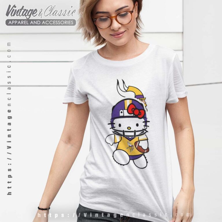 Hello Kitty Love Minnesota Vikings Woman Shirt Hello Kitty Love Minnesota Vikings Woman Shirt
