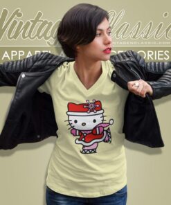 Hello Kitty Merry Christmas V Neck TShirt
