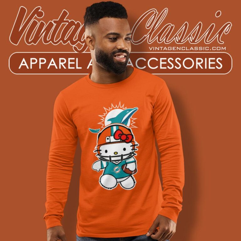 Hello Kitty Miami Dolphins Long Sleeve Tee Hello Kitty Miami Dolphins Long Sleeve Tee