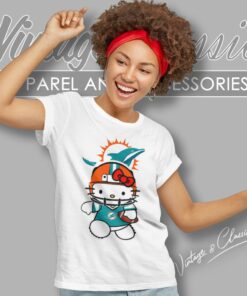 Hello Kitty Miami Dolphins Women T Shirt