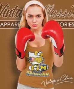 Hello Kitty Michigan Wolverines Tank Top Racerback