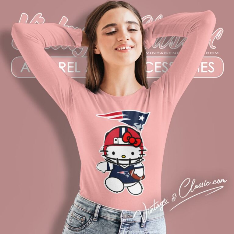 Hello Kitty New England Patriots Long Sleeve Tee Hello Kitty New England Patriots Long Sleeve Tee