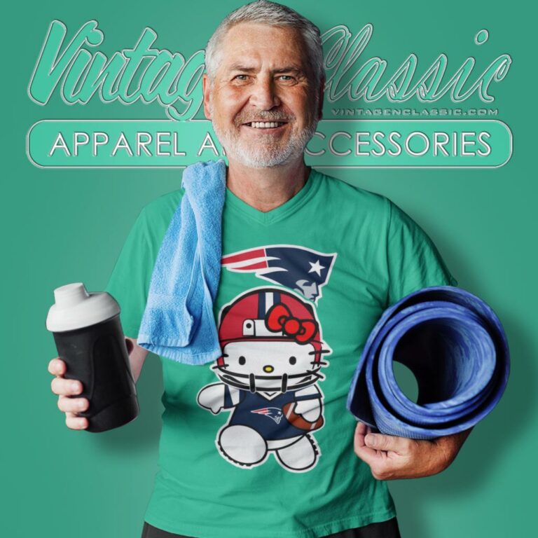 Hello Kitty New England Patriots V Neck TShirt Hello Kitty New England Patriots V Neck TShirt
