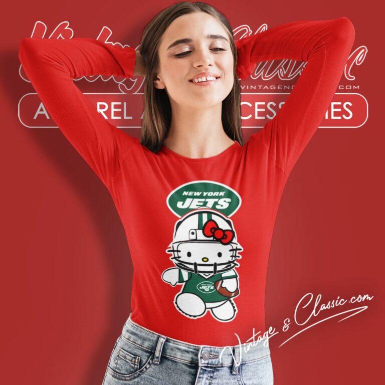 Hello Kitty New York Jets Long Sleeve Tee Hello Kitty New York Jets Long Sleeve Tee