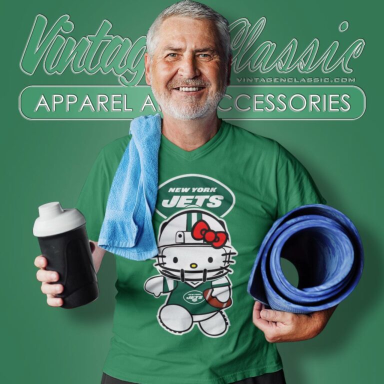 Hello Kitty New York Jets V Neck TShirt Hello Kitty New York Jets V Neck TShirt