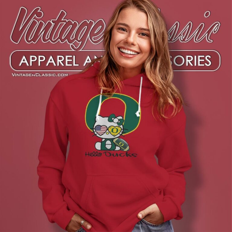 Hello Kitty Oregon Ducks Hoodie Hello Kitty Oregon Ducks Hoodie