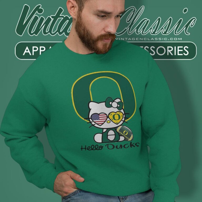 Hello Kitty Oregon Ducks Sweatshirt Hello Kitty Oregon Ducks Sweatshirt