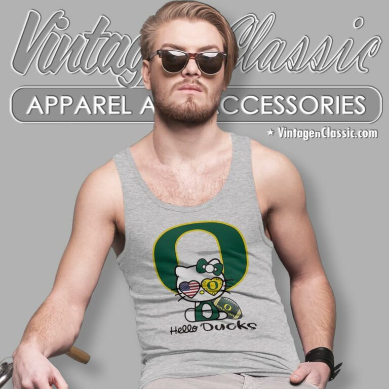 Hello Kitty Oregon Ducks Tank Top Racerback Hello Kitty Oregon Ducks Tank Top Racerback
