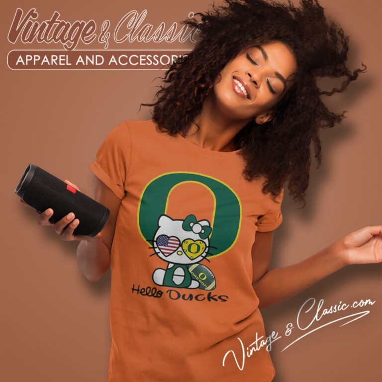 Hello Kitty Oregon Ducks Women T Shirt Hello Kitty Oregon Ducks Women T Shirt