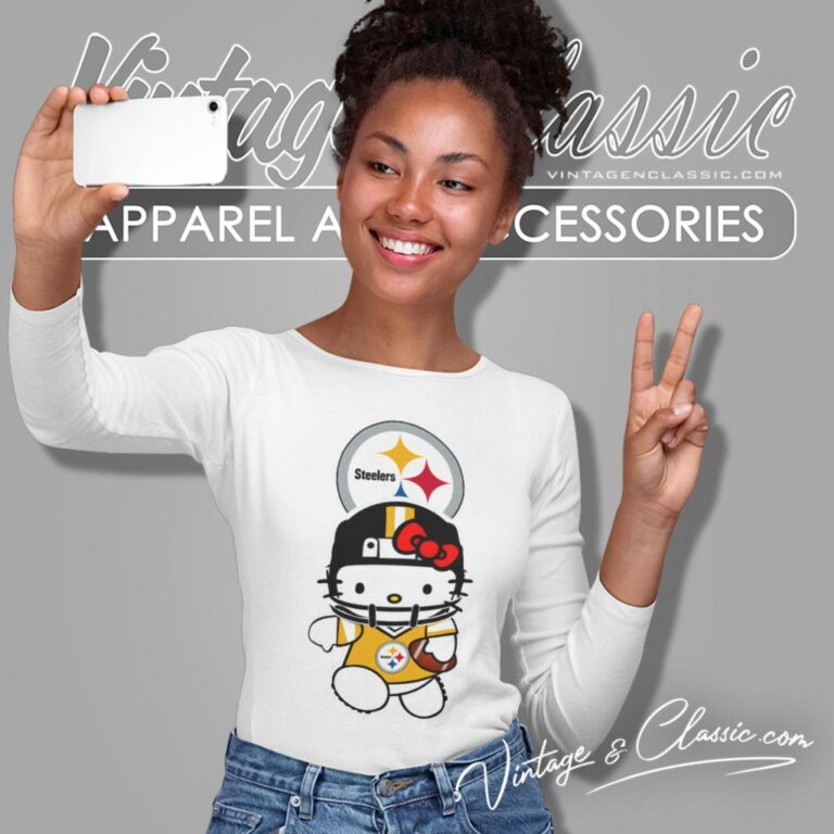 Hello Kitty Pittsburgh Steelers Long Sleeve Tee Hello Kitty Pittsburgh Steelers Long Sleeve Tee