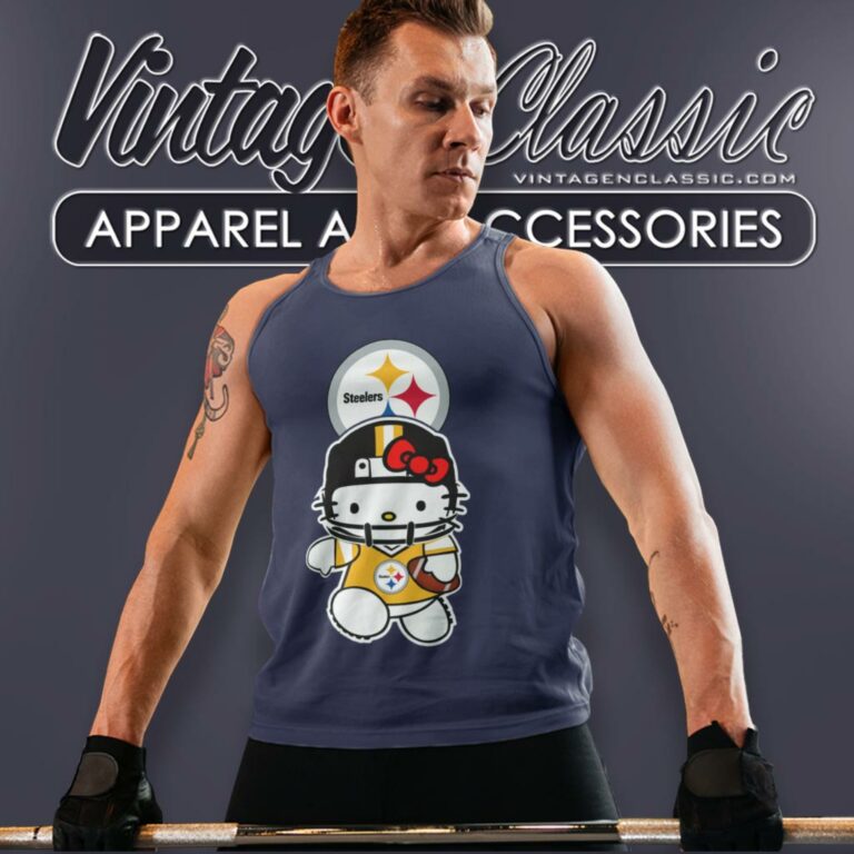 Hello Kitty Pittsburgh Steelers Tank Top Racerback Hello Kitty Pittsburgh Steelers Tank Top Racerback