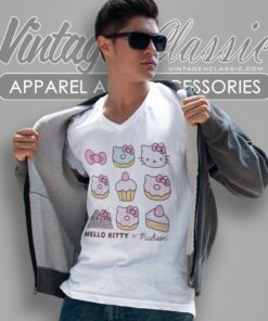 Hello Kitty Pusheen V Neck TShirt