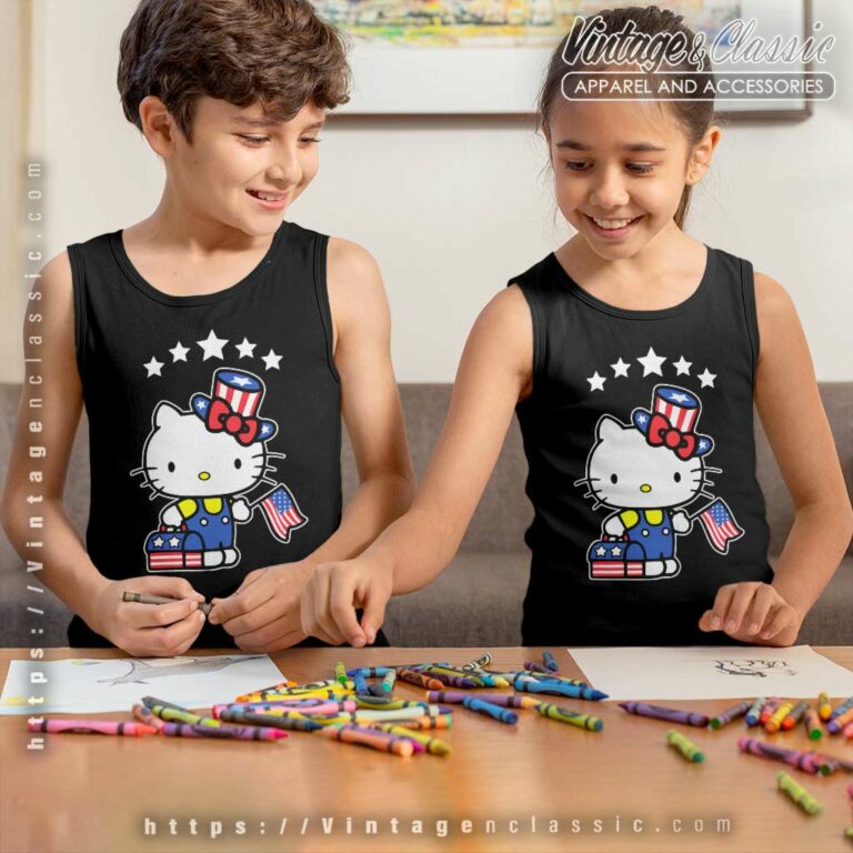Hello Kitty Shirt 4th Of July Independence Day Kid Tank Top Hello Kitty Shirt 4th Of July Independence Day Kid Tank Top