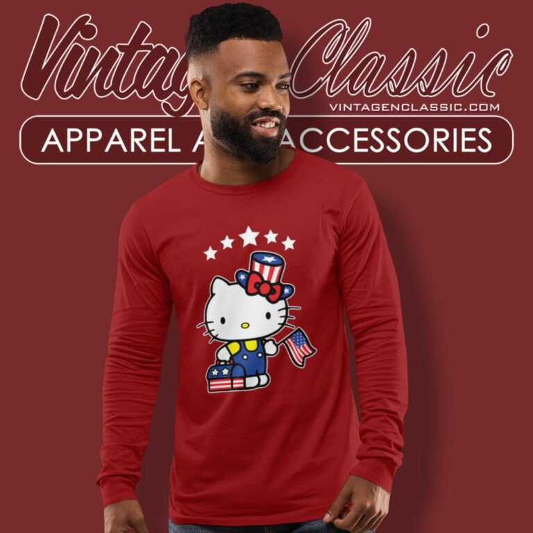 Hello Kitty Shirt 4th Of July Independence Day Long Sleeve Tee Hello Kitty Shirt 4th Of July Independence Day Long Sleeve Tee
