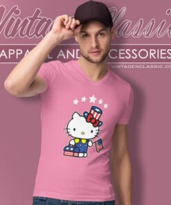 Hello Kitty Shirt 4th Of July Independence Day 7 Hello Kitty Shirt 4th Of July Independence Day V Neck TShirt