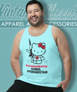 Hello Kitty Shirt Ak Kalashnikitty Kabul Afghanistan Tank Top Racerback