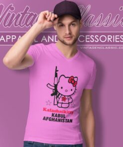 Hello Kitty Shirt Ak Kalashnikitty Kabul Afghanistan V Neck TShirt