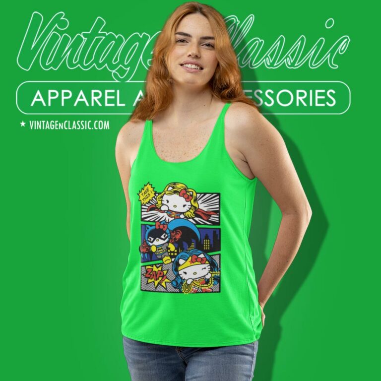 Hello Kitty Super Heroes Dc Tank Top Racerback Hello Kitty Super Heroes Dc Tank Top Racerback