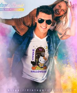 Hello Kitty Trick Or Treat Shirt V Neck TShirt