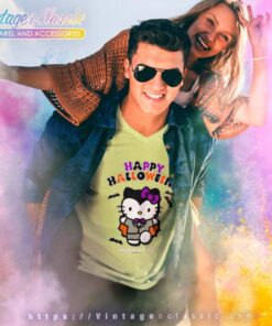 Hello Kitty Vampire Halloween Shirt V Neck TShirt