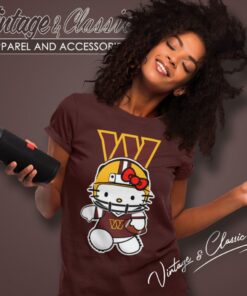 Hello Kitty Washington Commanders Shirt 5 Hello Kitty Washington Commanders Women T Shirt