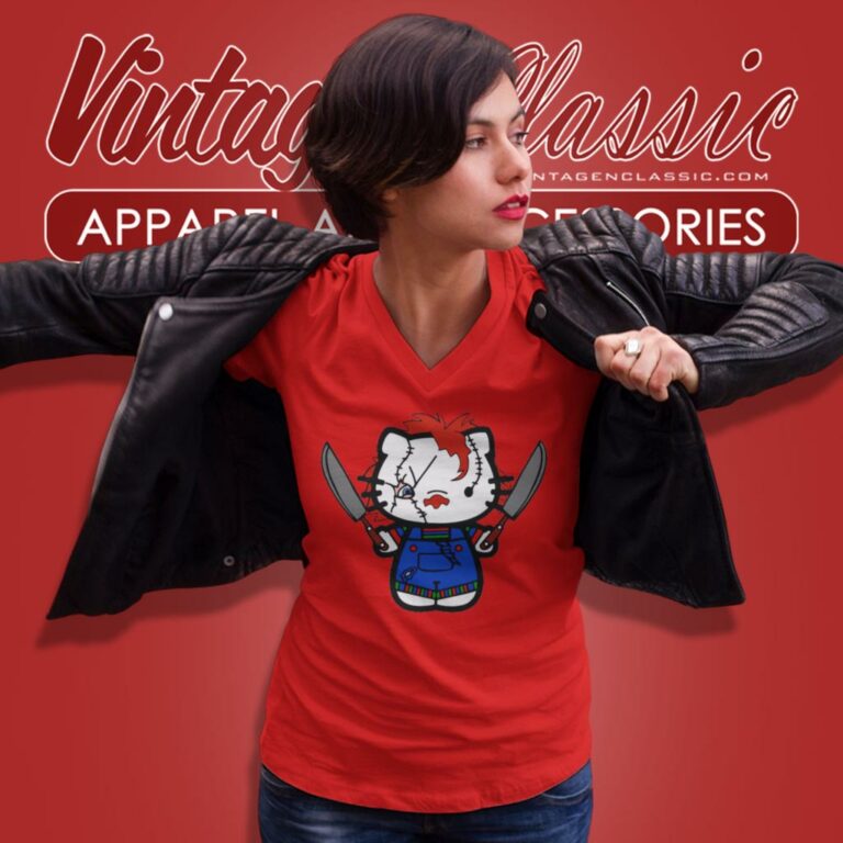 Hello Kitty X Chucky V Neck TShirt Hello Kitty X Chucky V Neck TShirt
