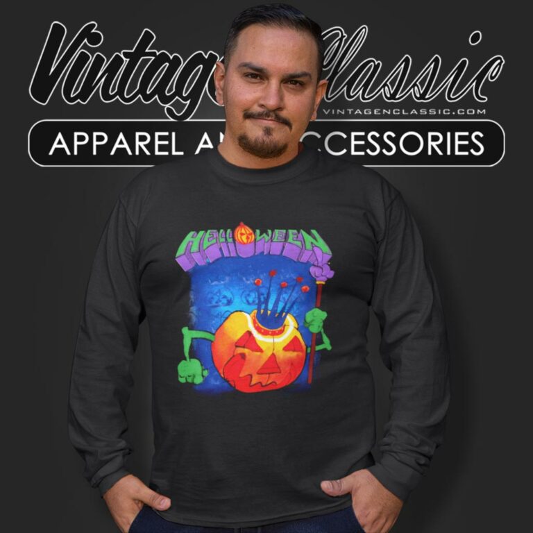 Helloween King Pumpkin Long Sleeve Tee Helloween King Pumpkin Long Sleeve Tee