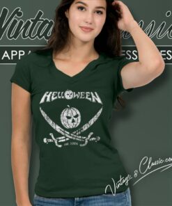 Helloween Pirate Pumpkin V Neck TShirt