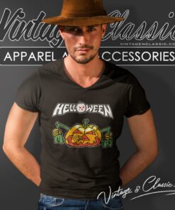 Helloween Rings Pumpkin V Neck TShirt