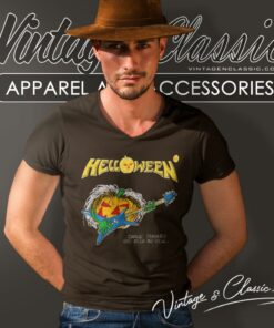 Helloween Savage Pumpkin Shirt 6 Helloween Savage Pumpkin V Neck TShirt
