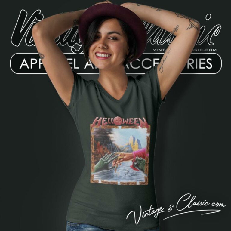 Helloween Shirt Keeper Of The Seven Keys Part Ii V Neck TShirt Helloween Shirt Keeper Of The Seven Keys Part Ii V Neck TShirt