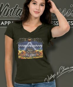 Helloween Shirt Live In The Uk V Neck TShirt