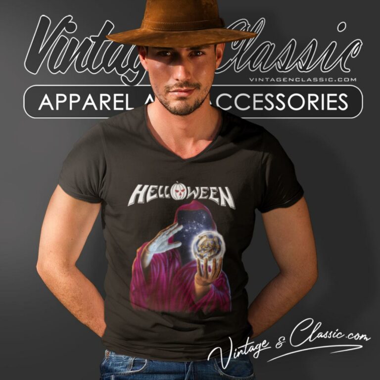 Helloween Shirt Seven Keys Tour 87 V Neck TShirt Helloween Shirt Seven Keys Tour 87 V Neck TShirt