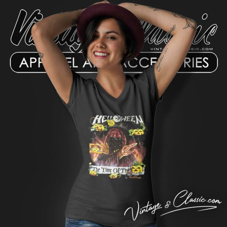 Helloween Shirt The Time Of The Oath V Neck TShirt Helloween Shirt The Time Of The Oath V Neck TShirt
