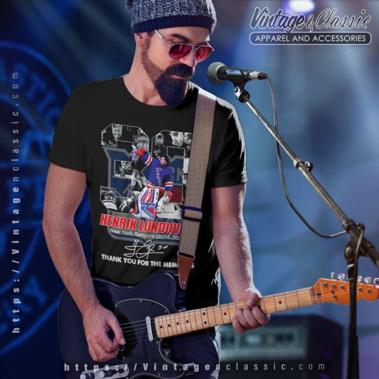 Henrik Lundqvist New York Rangers Signature Thank You For The Memories T Shirt Henrik Lundqvist New York Rangers Signature Thank You For The Memories T Shirt