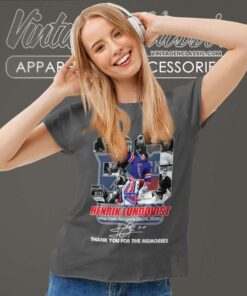 Henrik Lundqvist New York Rangers Signature Thank You For The Memories Women TShirt