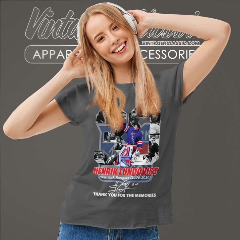 Henrik Lundqvist New York Rangers Signature Thank You For The Memories Women TShirt Henrik Lundqvist New York Rangers Signature Thank You For The Memories Women TShirt